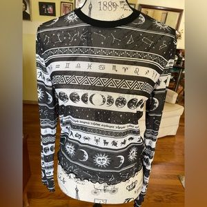 Dolls Kill Sheer Horoscopez Long Sleeve Cropped Shirt